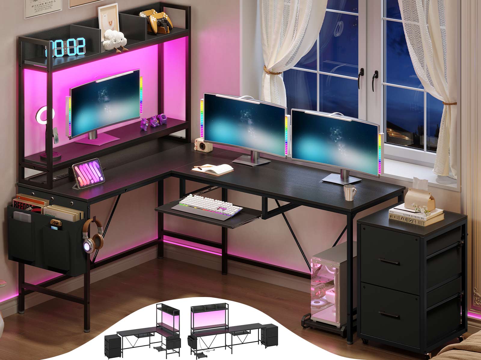 2 person desk