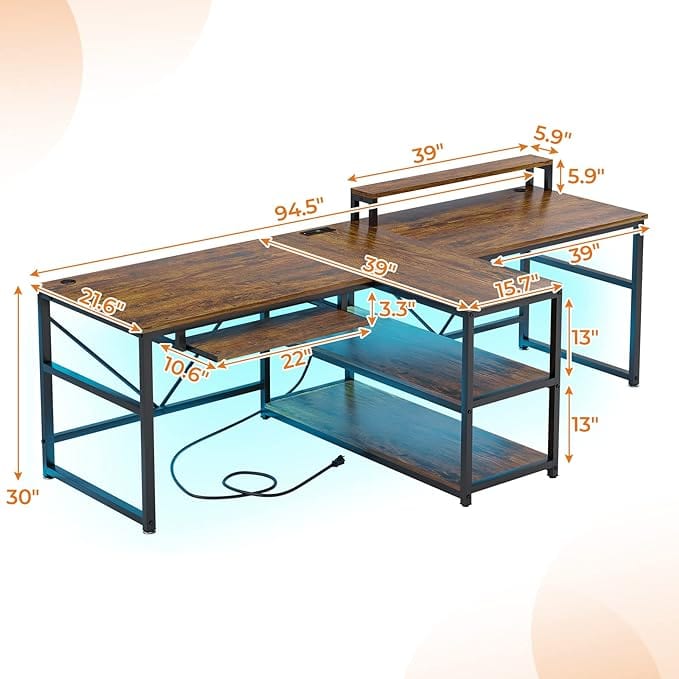 2 person desk