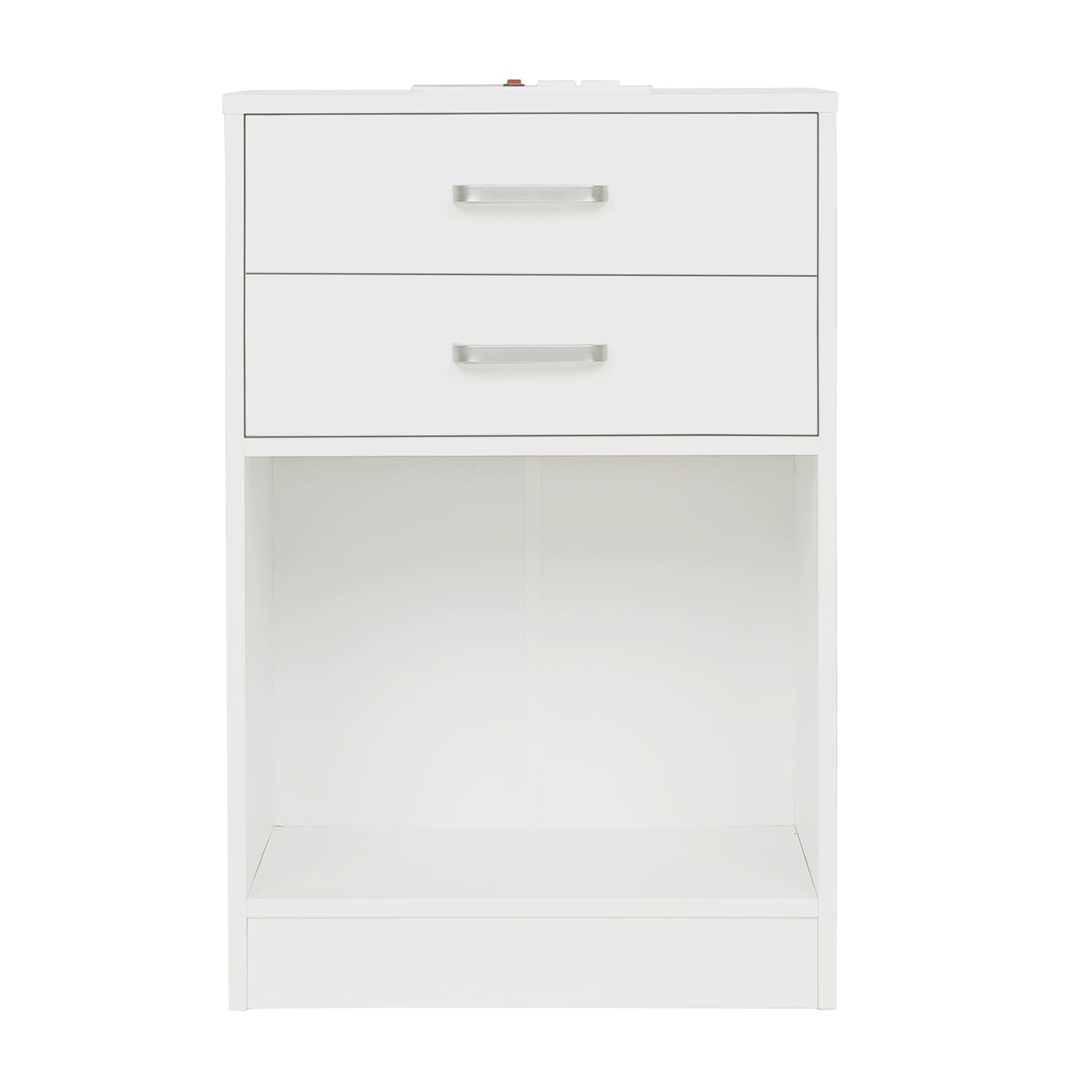 Sikaic 2Pcs Nightstand with Charging Station Drawers Bedside Table White