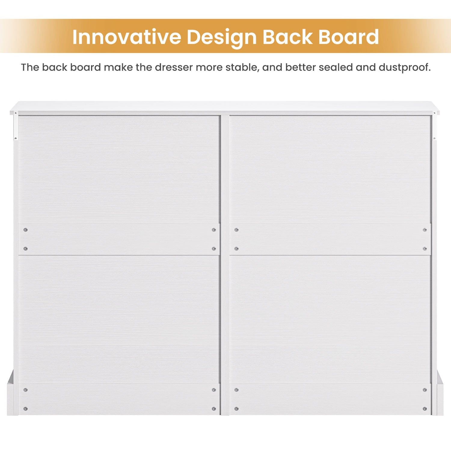 Sikaic Dressers 8 Drawers Long Double Dresser with Storage Organizer White