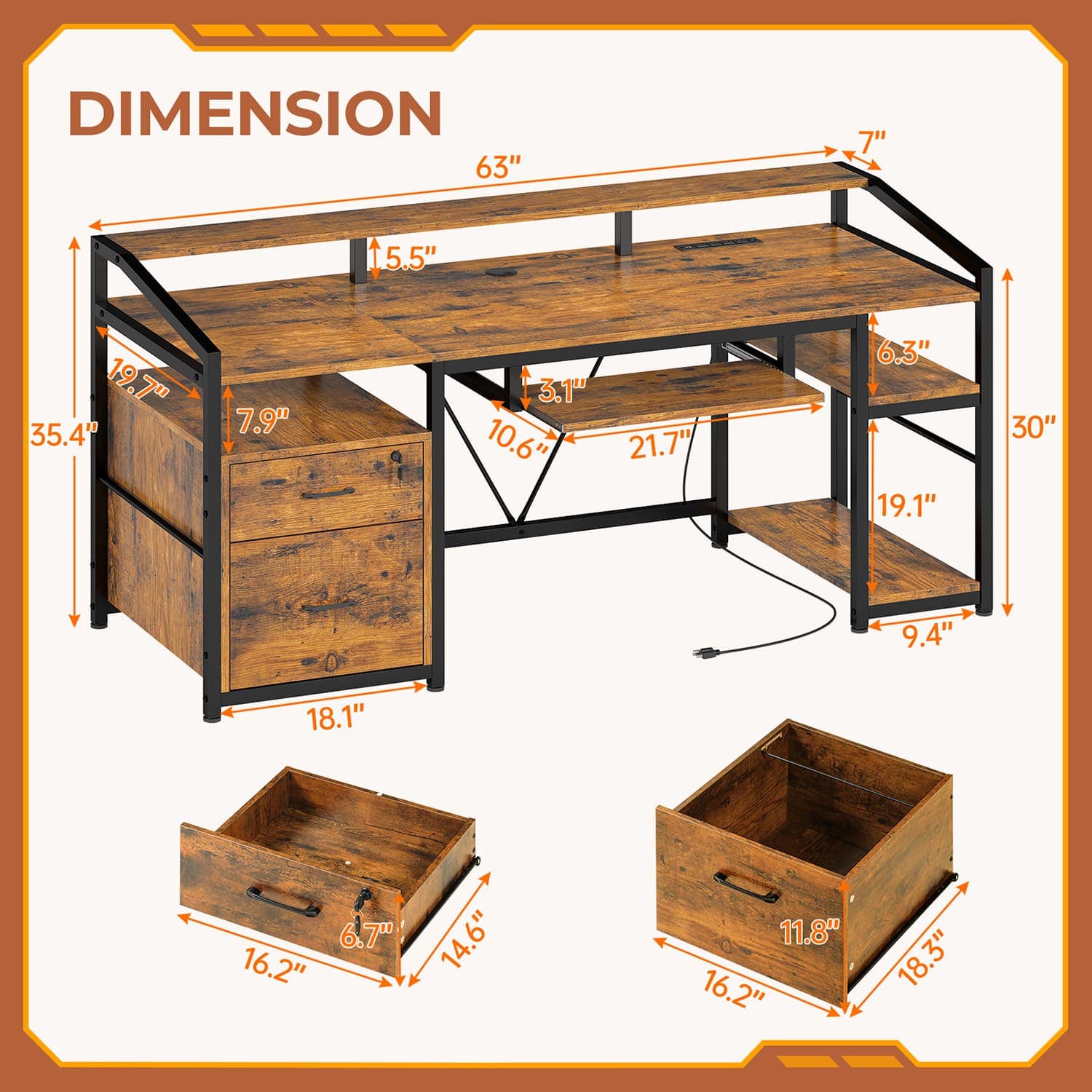 2 person desk