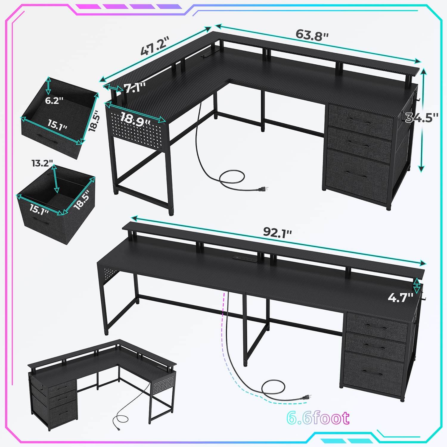 2 person desk