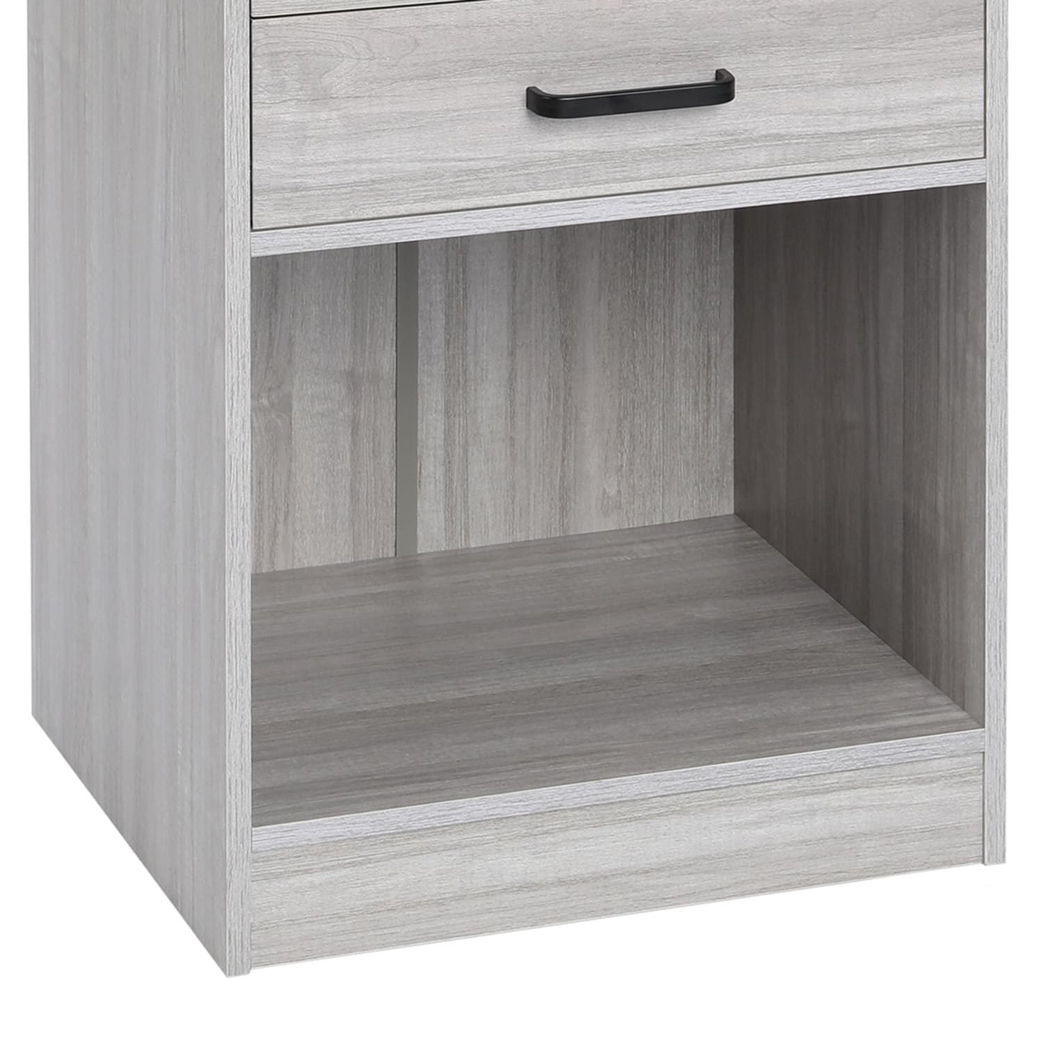 Sikaic 2Pcs Nightstand with Charging Station Drawers Bedside Table Grey