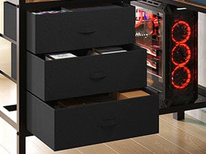 desk with storage