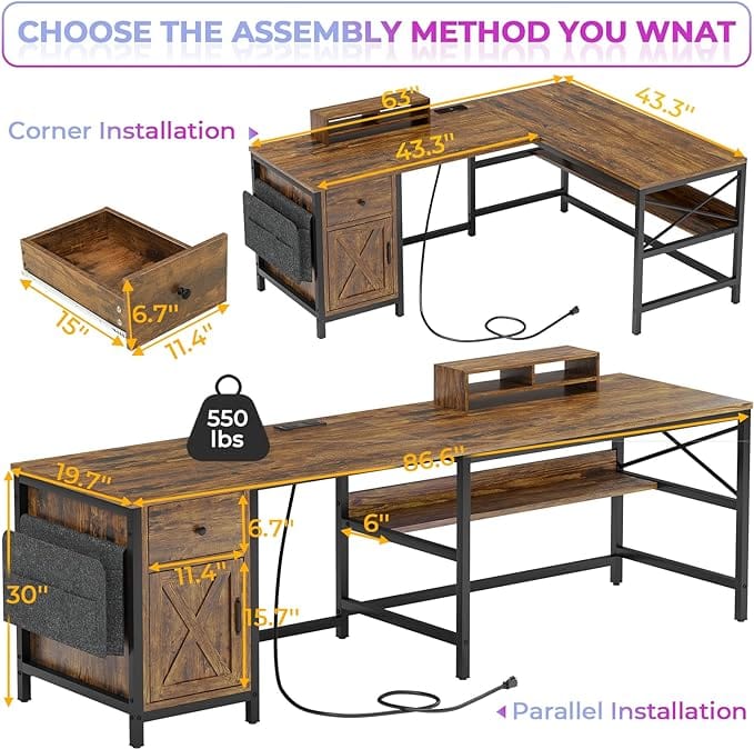 2 person desk