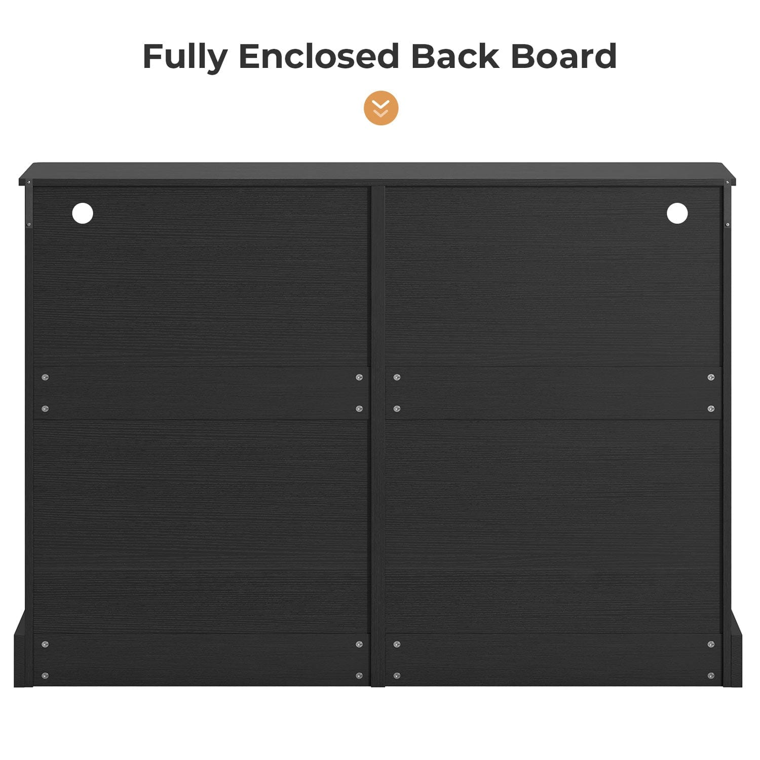 Sikaic Dresser Dresser for Bedroom with LED Lights and Charging Station Black
